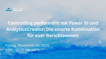 Power BI & AnalyticsCreator: Effizientes Berichtswesen (Video)